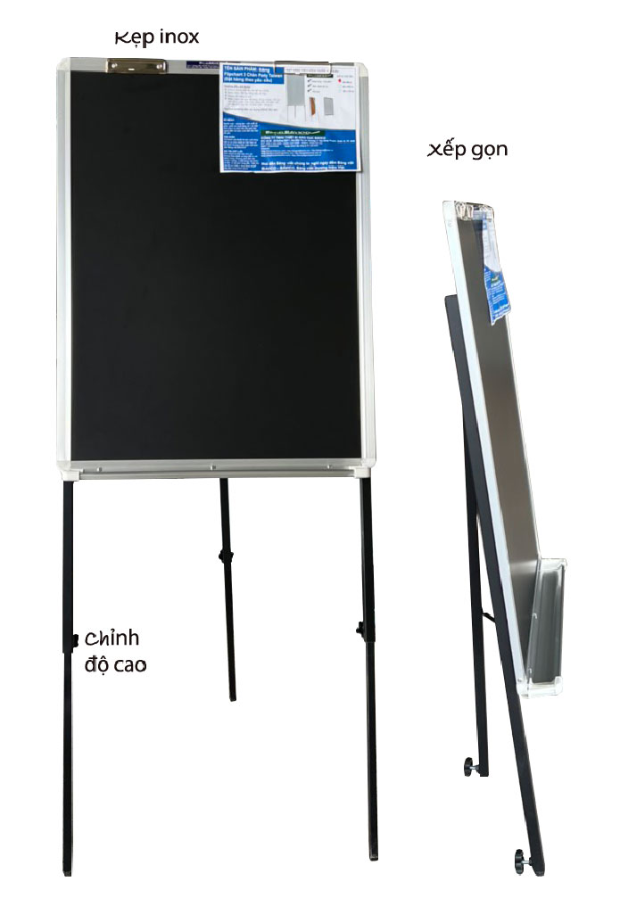 bảng kẹp giấy a0 flipchart 3 chân đen