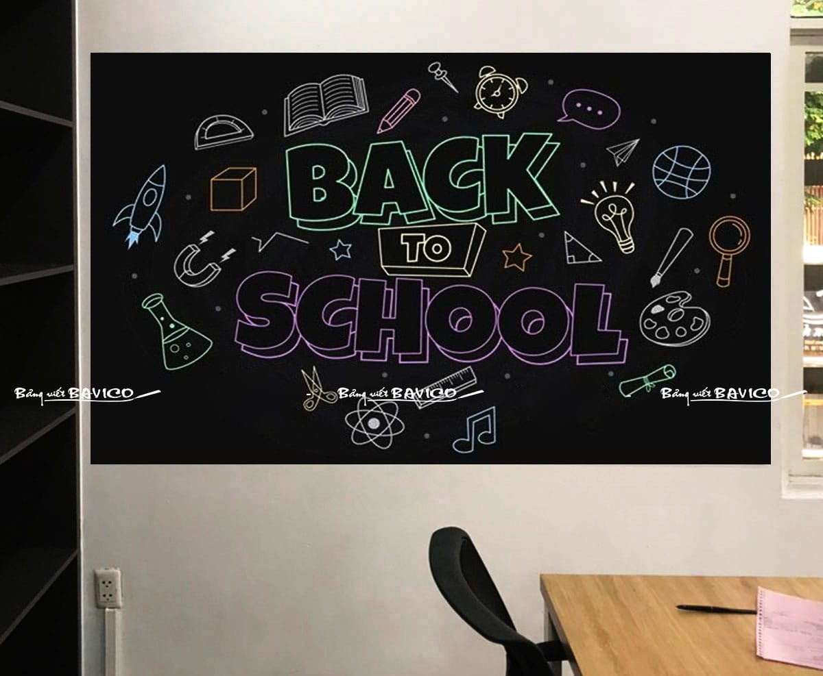 Bảng viết phấn không khung dán tường