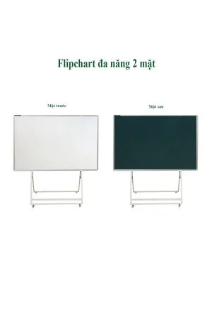 Bảng viết phấn và bút lông Flipchart đa năng 2 mặt