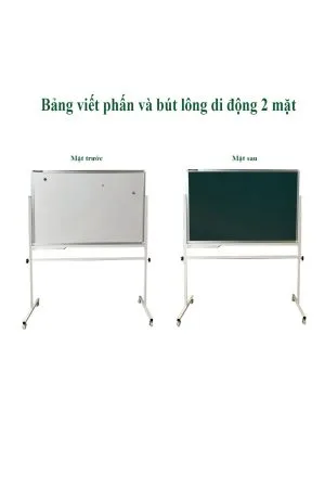 Bảng viết phấn và bút lông di động 2 mặt