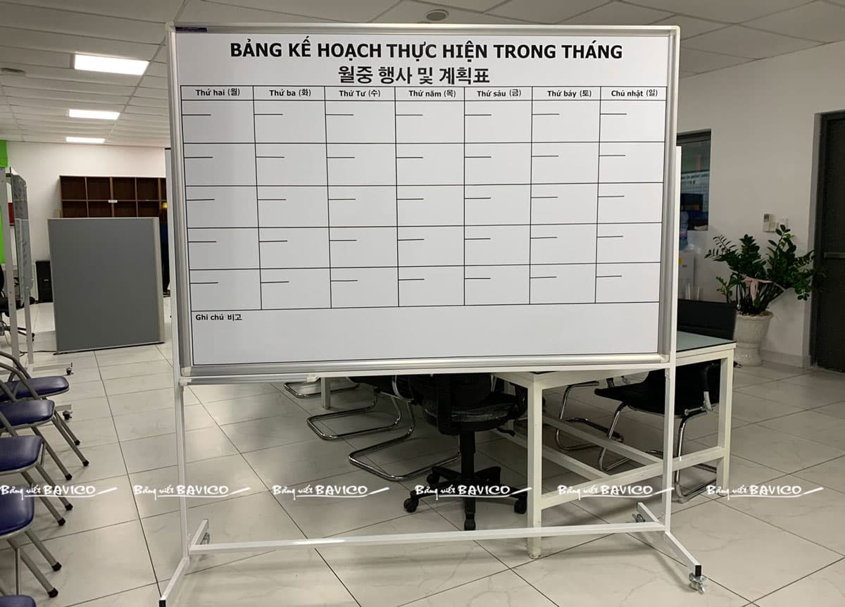Bảng thông tin văn phòng viết bút lông